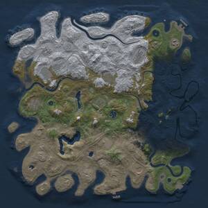 Thumbnail Rust Map: Procedural Map, Size: 4500, Seed: 856467774, 17 Monuments