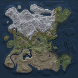Rust Map: Procedural Map, Size: 4000, Seed: 338090935, 15 Monuments