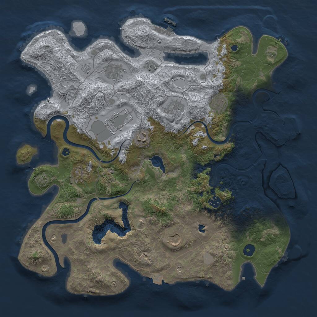 Rust Map: Procedural Map, Size: 4000, Seed: 338090935, 15 Monuments