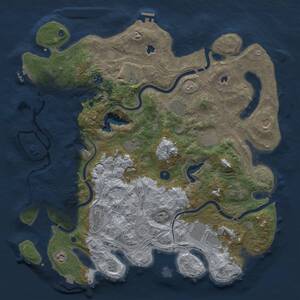 Thumbnail Rust Map: Procedural Map, Size: 4500, Seed: 632168590, 17 Monuments
