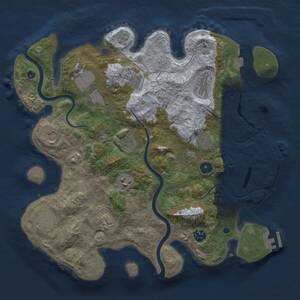 Thumbnail Rust Map: Procedural Map, Size: 3800, Seed: 19216811, 17 Monuments