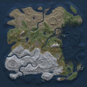 Thumbnail Rust Map: Procedural Map, Size: 4300, Seed: 32115645, 16 Monuments