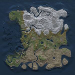 Thumbnail Rust Map: Procedural Map, Size: 4250, Seed: 54039301, 17 Monuments