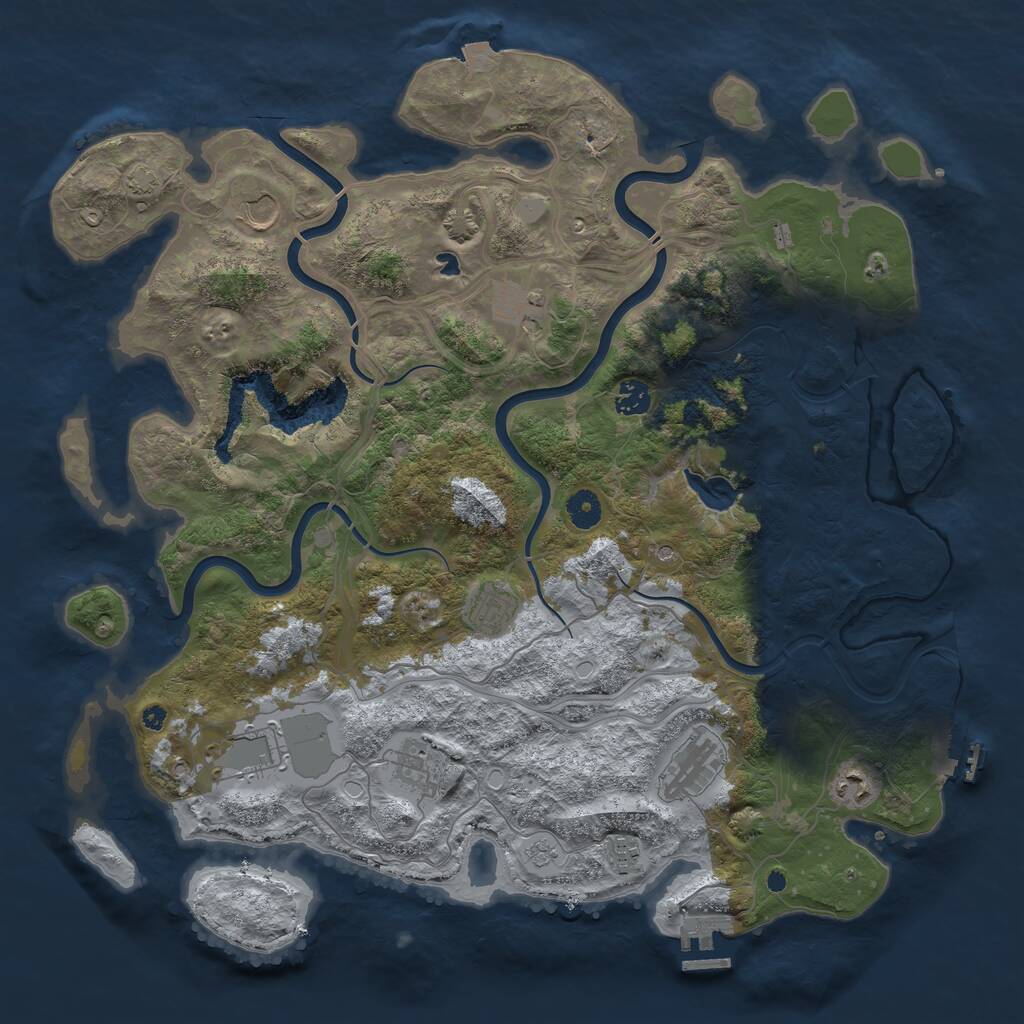 Rust Map: Procedural Map, Size: 4250, Seed: 1629437627, 15 Monuments