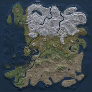 Thumbnail Rust Map: Procedural Map, Size: 4900, Seed: 709917746, 17 Monuments
