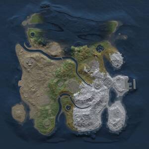 Rust Map: Procedural Map, Size: 3000, Seed: 18737, 12 Monuments