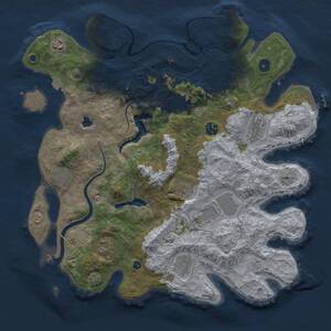 Thumbnail Rust Map: Procedural Map, Size: 4000, Seed: 756737133, 16 Monuments