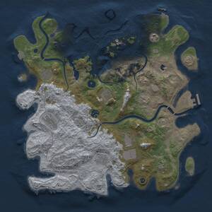 Thumbnail Rust Map: Procedural Map, Size: 4000, Seed: 759484360, 15 Monuments