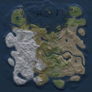 Thumbnail Rust Map: Procedural Map, Size: 4000, Seed: 10120263, 16 Monuments