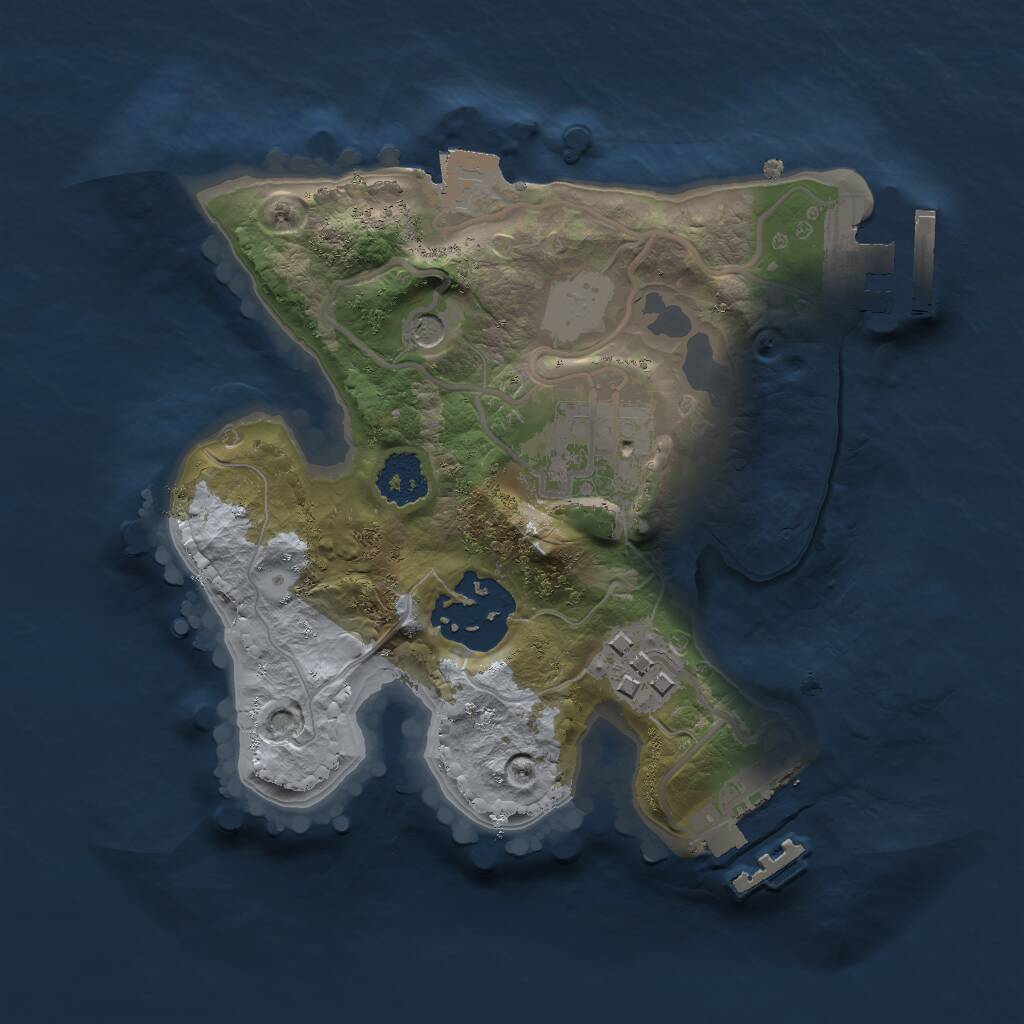 Rust Map: Procedural Map, Size: 2000, Seed: 1558410382, 7 Monuments
