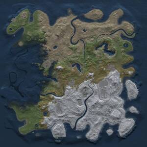 Thumbnail Rust Map: Procedural Map, Size: 4500, Seed: 633534852, 16 Monuments