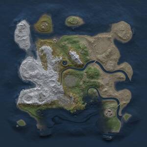Thumbnail Rust Map: Procedural Map, Size: 3000, Seed: 1276721984, 11 Monuments