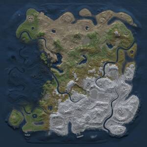 Thumbnail Rust Map: Procedural Map, Size: 4500, Seed: 7010713, 17 Monuments