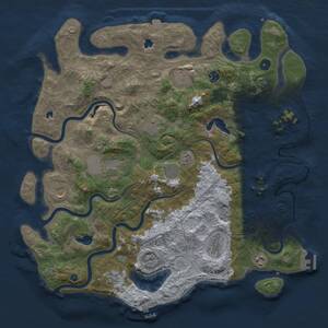 Thumbnail Rust Map: Procedural Map, Size: 4500, Seed: 775235077, 16 Monuments