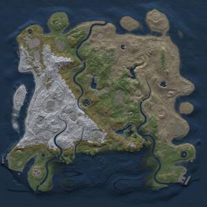 Thumbnail Rust Map: Procedural Map, Size: 4500, Seed: 1516185355, 17 Monuments