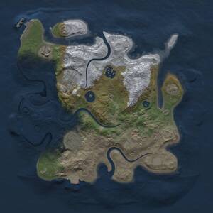 Thumbnail Rust Map: Procedural Map, Size: 3000, Seed: 2294, 10 Monuments