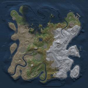 Thumbnail Rust Map: Procedural Map, Size: 3500, Seed: 4654123, 14 Monuments