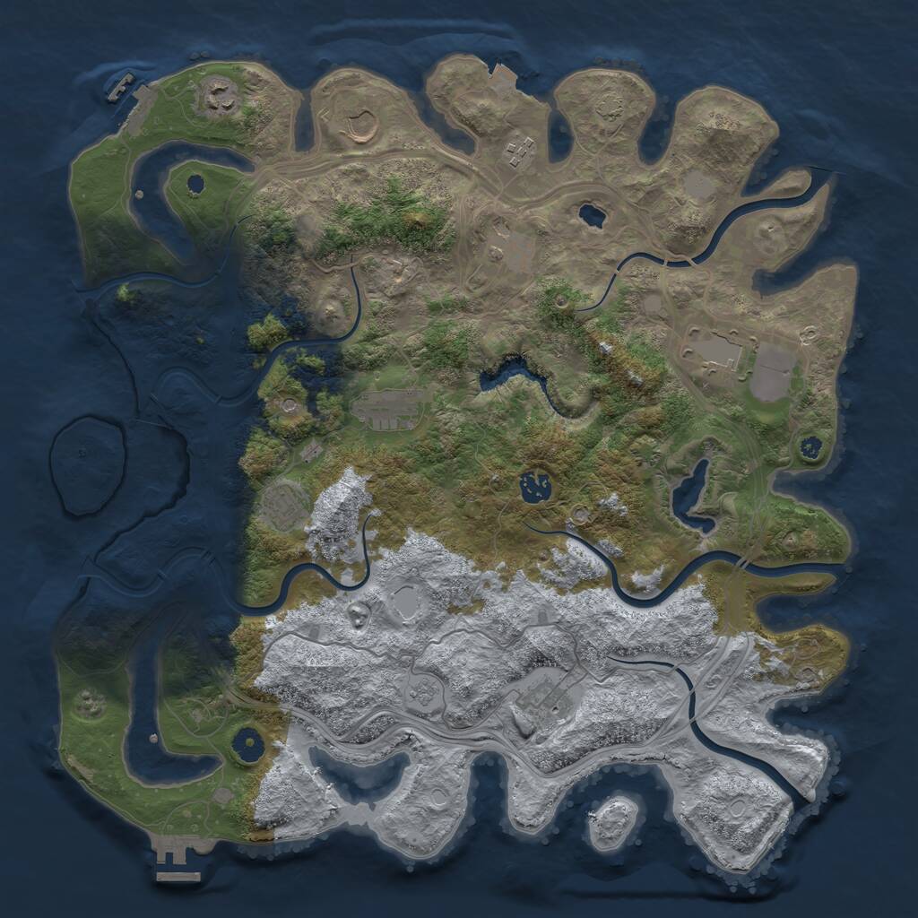 Rust Map: Procedural Map, Size: 4250, Seed: 2137373846, 15 Monuments