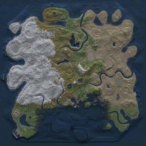 Thumbnail Rust Map: Procedural Map, Size: 4500, Seed: 748287159, 16 Monuments