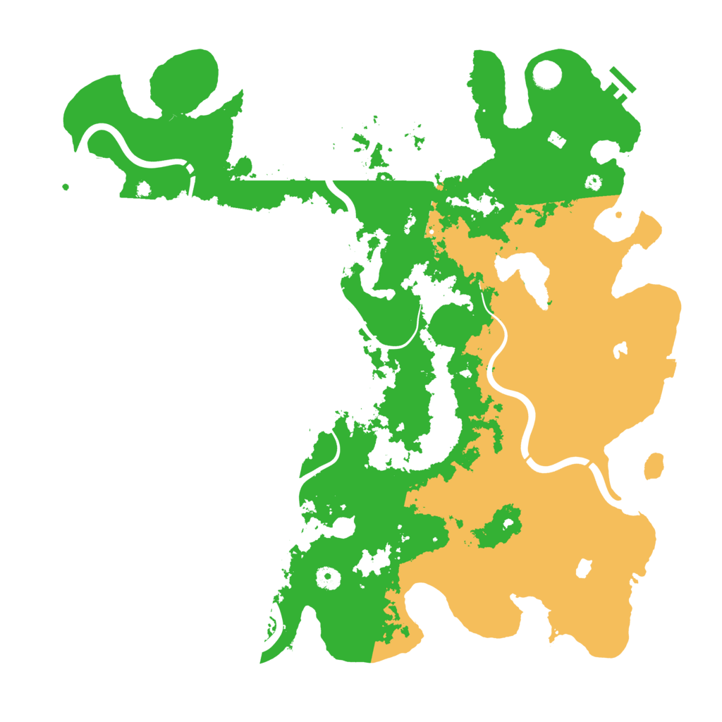 Biome Rust Map: Procedural Map, Size: 4500, Seed: 558834479