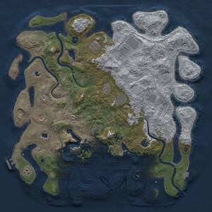 Thumbnail Rust Map: Procedural Map, Size: 4500, Seed: 1419157462, 16 Monuments