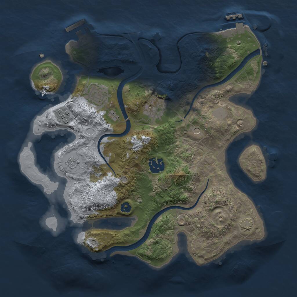 Rust Map: Procedural Map, Size: 2800, Seed: 287945201, 10 Monuments