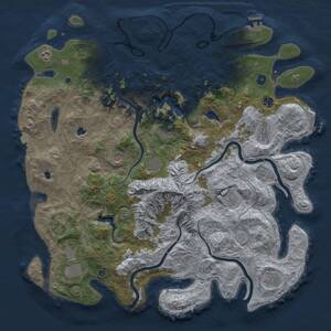 Thumbnail Rust Map: Procedural Map, Size: 5000, Seed: 2051907251, 17 Monuments