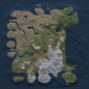 Thumbnail Rust Map: Procedural Map, Size: 4000, Seed: 59786123, 16 Monuments