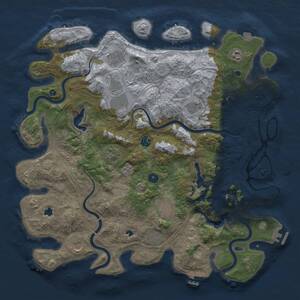 Thumbnail Rust Map: Procedural Map, Size: 4500, Seed: 877478936, 16 Monuments
