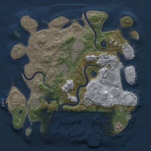 Thumbnail Rust Map: Procedural Map, Size: 3600, Seed: 4320921, 14 Monuments