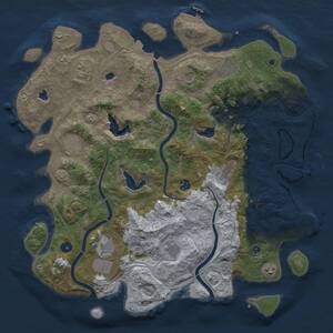Thumbnail Rust Map: Procedural Map, Size: 4500, Seed: 360704981, 16 Monuments