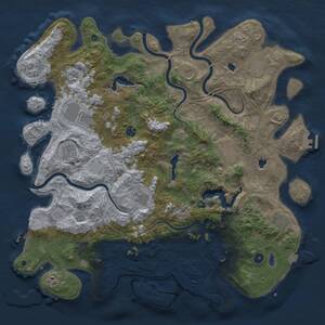 Thumbnail Rust Map: Procedural Map, Size: 4800, Seed: 289534600, 17 Monuments