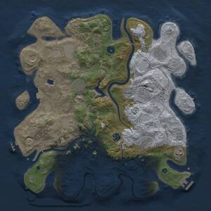 Thumbnail Rust Map: Procedural Map, Size: 4000, Seed: 15745745, 17 Monuments