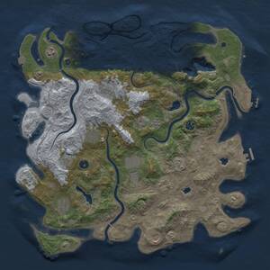 Thumbnail Rust Map: Procedural Map, Size: 4500, Seed: 1949916264, 17 Monuments