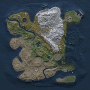 Thumbnail Rust Map: Procedural Map, Size: 3000, Seed: 694659127, 12 Monuments