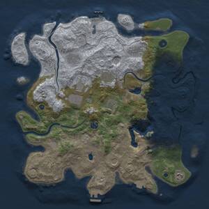 Thumbnail Rust Map: Procedural Map, Size: 4000, Seed: 45611268, 16 Monuments