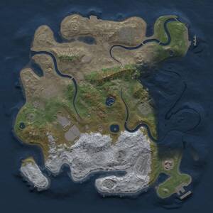 Thumbnail Rust Map: Procedural Map, Size: 3500, Seed: 115681368, 14 Monuments