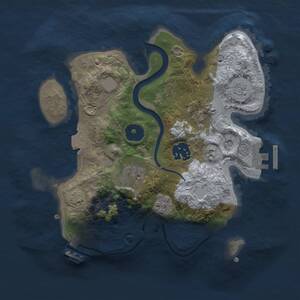 Thumbnail Rust Map: Procedural Map, Size: 2500, Seed: 228278096, 10 Monuments