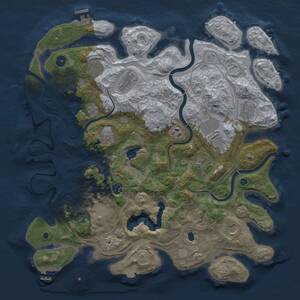 Thumbnail Rust Map: Procedural Map, Size: 4250, Seed: 1822451969, 17 Monuments