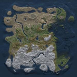 Thumbnail Rust Map: Procedural Map, Size: 4500, Seed: 1399438874, 14 Monuments