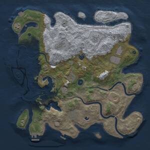 Thumbnail Rust Map: Procedural Map, Size: 4000, Seed: 67469240, 15 Monuments
