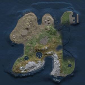 Thumbnail Rust Map: Procedural Map, Size: 2000, Seed: 61157, 6 Monuments