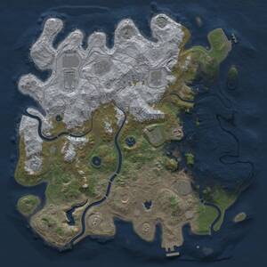Thumbnail Rust Map: Procedural Map, Size: 4250, Seed: 753452, 16 Monuments