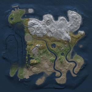 Thumbnail Rust Map: Procedural Map, Size: 3000, Seed: 430426459, 10 Monuments