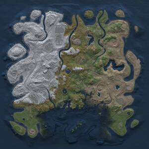 Thumbnail Rust Map: Procedural Map, Size: 4500, Seed: 29661, 17 Monuments