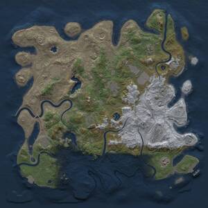 Thumbnail Rust Map: Procedural Map, Size: 4250, Seed: 43797, 17 Monuments