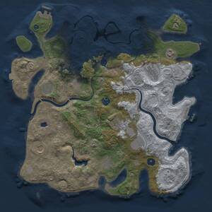 Thumbnail Rust Map: Procedural Map, Size: 4000, Seed: 750983111, 17 Monuments
