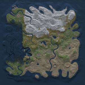 Thumbnail Rust Map: Procedural Map, Size: 4500, Seed: 222968192, 17 Monuments
