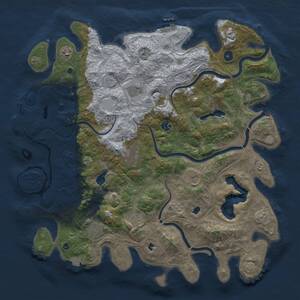 Thumbnail Rust Map: Procedural Map, Size: 4500, Seed: 42568363, 14 Monuments