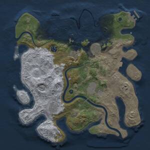 Thumbnail Rust Map: Procedural Map, Size: 3500, Seed: 919136996, 13 Monuments